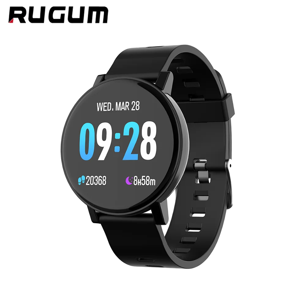 Смарт-часы Rugum T10, пульсометр, полный сенсорный экран, кровяное давление, фитнес-трекер, Bluetooth, спортивные мужские и женские Смарт-часы