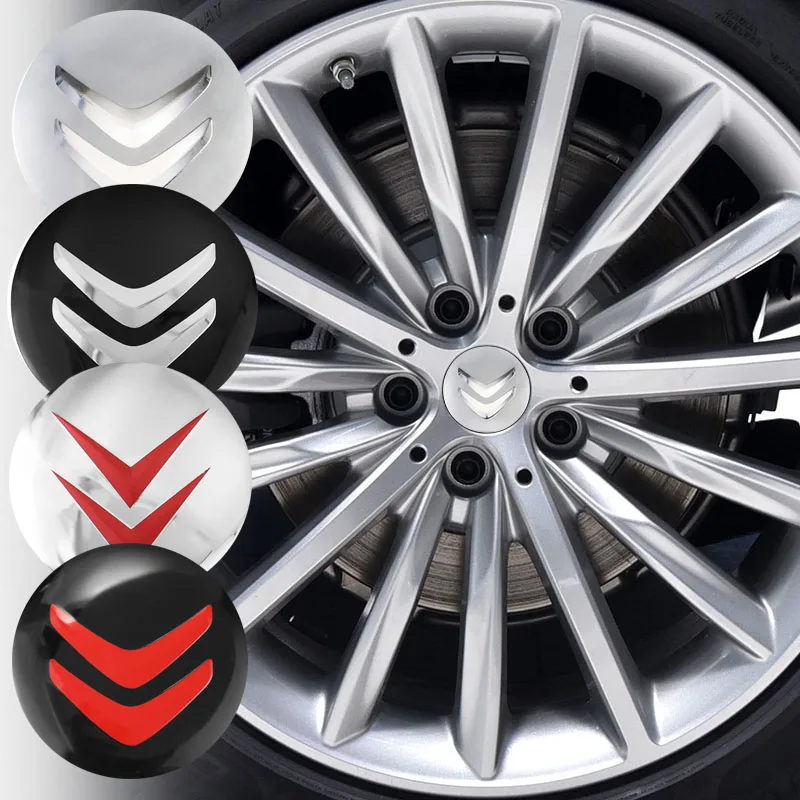 Car Wheel Rims Hub Center Decoration Decals With Logo Sticker For Citroen C4 C3 C5 C1 C2 Berlingo Celysee Cactus Picasso Saxo | Автомобили