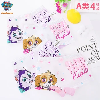 

High quality Genuine PAW Patrol girls underwear cotton 4 season 3-7-9-12-year-old baby four corner children toy Birthday gift