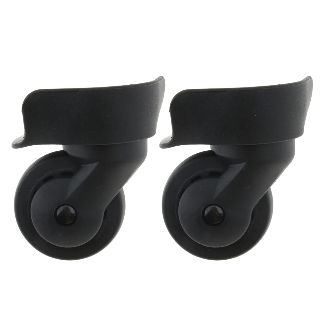 1 Pair Luggage Wheels Replacement Universal Trolley Fixed Casters - Flexible and High Quality （A65-Small Size）