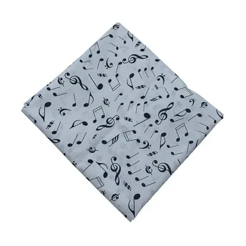 

Beautiful Music Fabric white Cotton Fabric Musical Note Print Patchwork Sewing Material Diy Man Shirt Clothing Dress