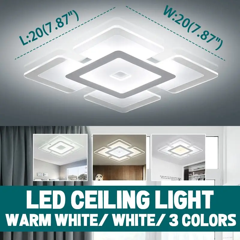 ceiling lights for living room 15W Modern Surface Mounting LED Ceiling Light Square for Kitchen Bedroom Bathroom Ultrathin Lamps Home Decoration ceiling spotlights