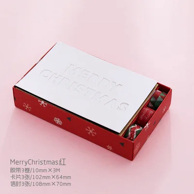 Merry Christmas 1 12 коробок в партии, поздравительные открытки с буквами, открытки с благодарностью, открытки на день рождения, рождественские вечеринки, Набор для творчества - Цвет: Merry Christmas 1