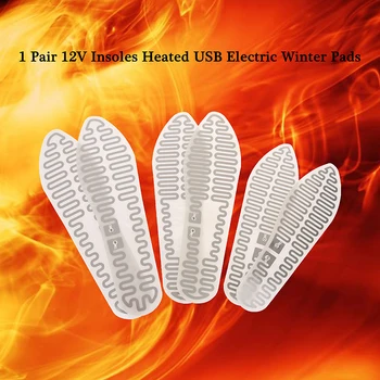 

USB Heated Shoe Insoles Electric Foot Warming Pad Feet Warmer Sock Pad Mat Outdoor Sports Heating Insoles Winter Warm