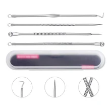 4 шт., набор игл для удаления черных точек, удаления угрей, удаления пятен, удаления черных точек, очиститель черных точек, средство для очищения пор