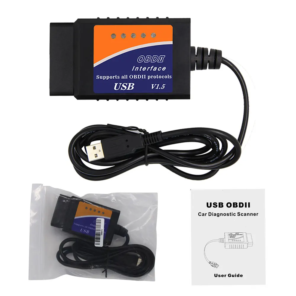 ELM327 V1.5 USB с HS CAN MS переключатель PIC18F25K80 CH340 OBD2 диагностический инструмент для Ford brush