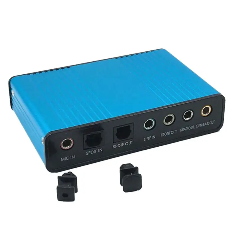 Audio Adapter External Sound Card 5 1 USB to 3 5mm Headphone Stereo Microphone 95AD