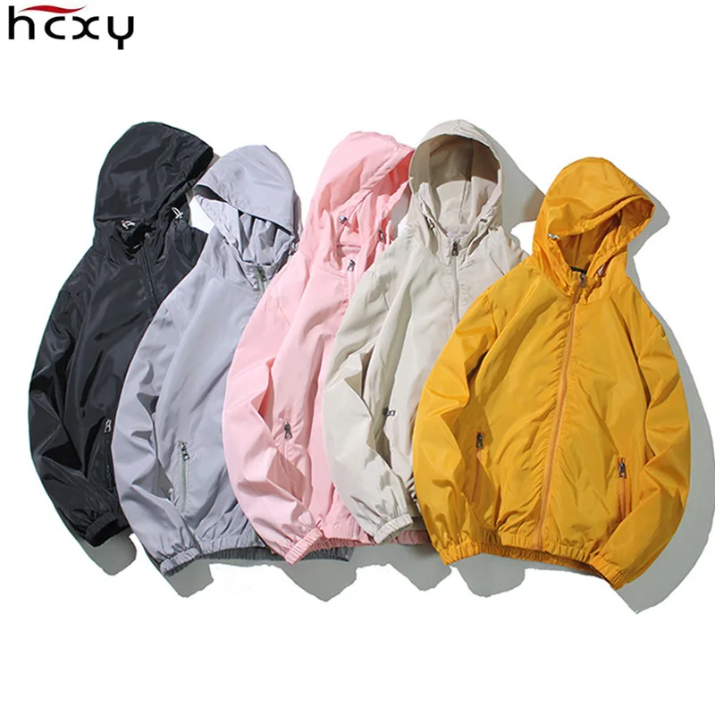 HCXY 2019 Мужская весенняя куртка с капюшоном пальто для мужчин и женщин верхняя