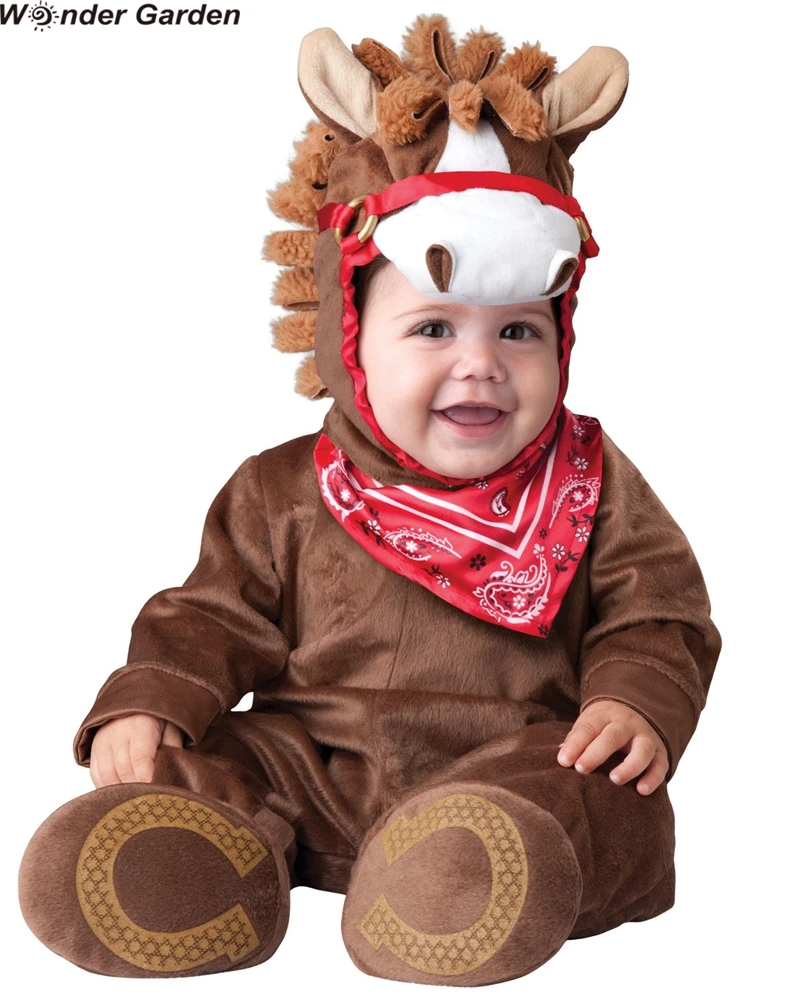 Wonder Garden Infant Toddlers Neonate Brown Horse Animal Halloween Purim Holiday Costume