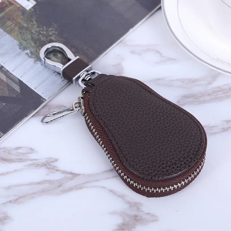 

Genuine Leather Car Key Customizable Car Key Cases Universal Cowhide Multi-functional Genuine Leather Key Bag Wholesale