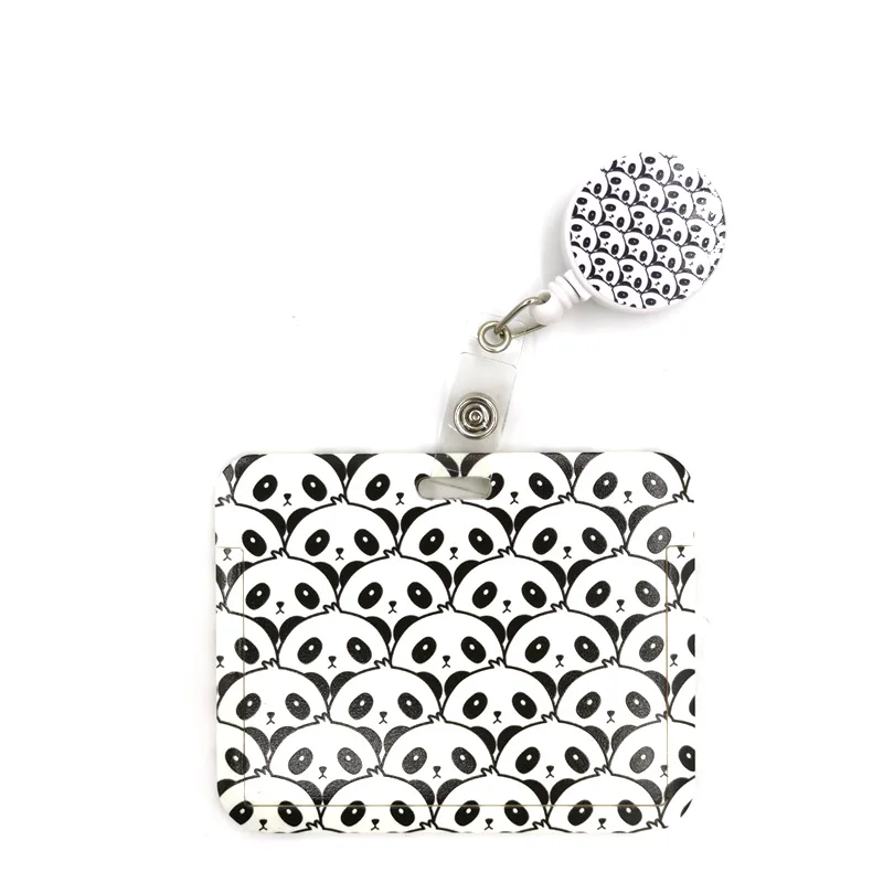 Panda Anime Neck Strap Lanyard with Keychain and ID Badge Holder