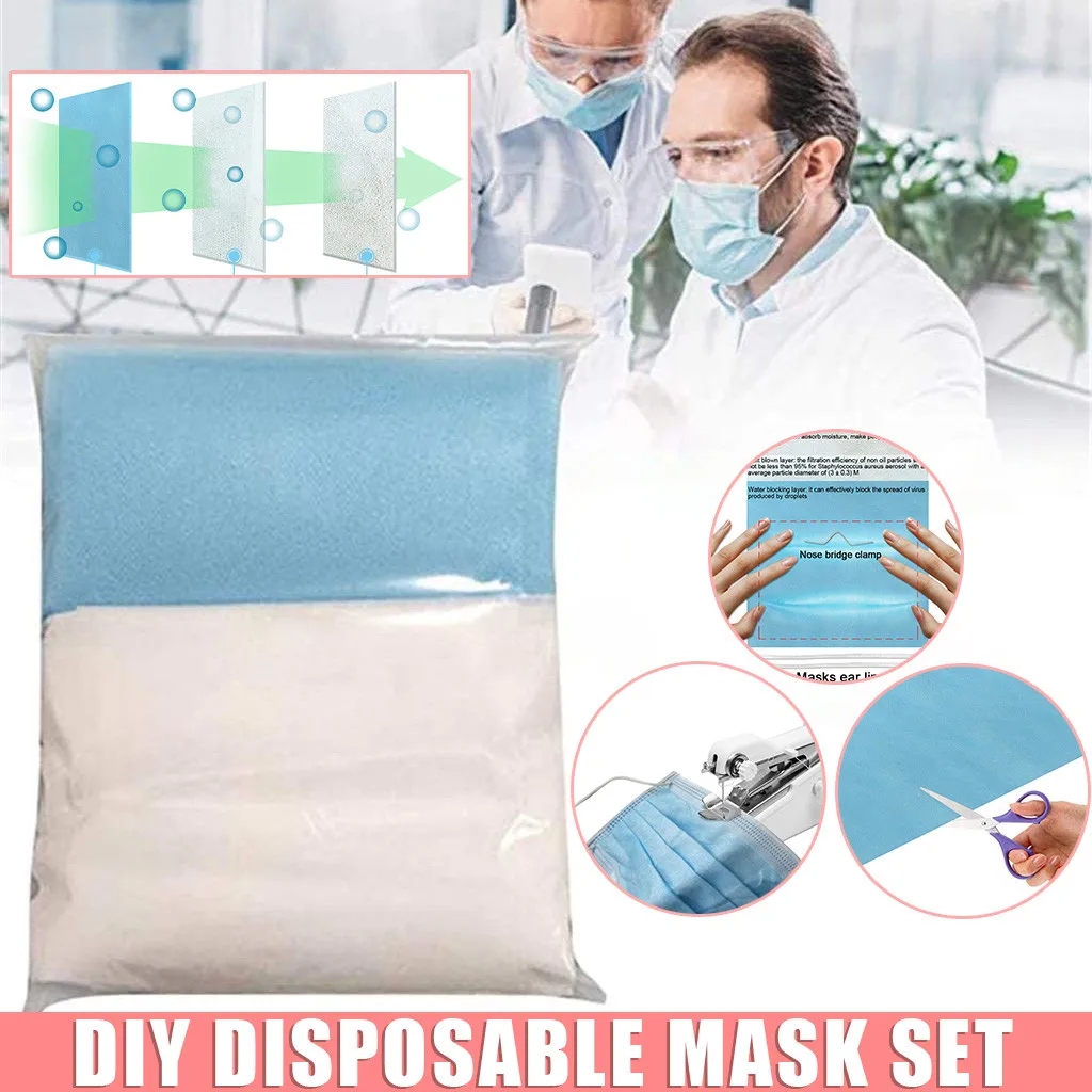 3PCS Disposable DIY Homemade Face Mask Material Non-woven Package Convenient and Simple Operation Mouth Cover | Аксессуары для