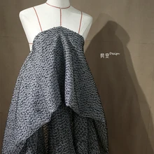 Серая полосатая текстура кисточкой дизайнерская ткань креативная высококачественная одежда для выступлений Hanfu ткань