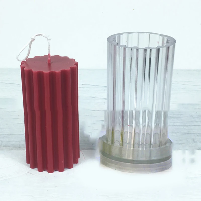 DIY Ремесло свеча форма круглая грубая зубная полоса пластиковая свеча делая плесень воск, смола, глина, шоколад, желе, сахар, торт