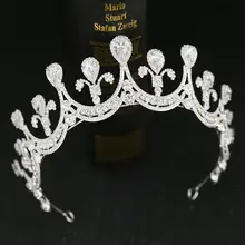 Циркон Свадебный Венец со стразами Цирконий свадебная тиара принцесса диадема вечернее платье для женщин невесты аксессуары для волос ювелирные изделия