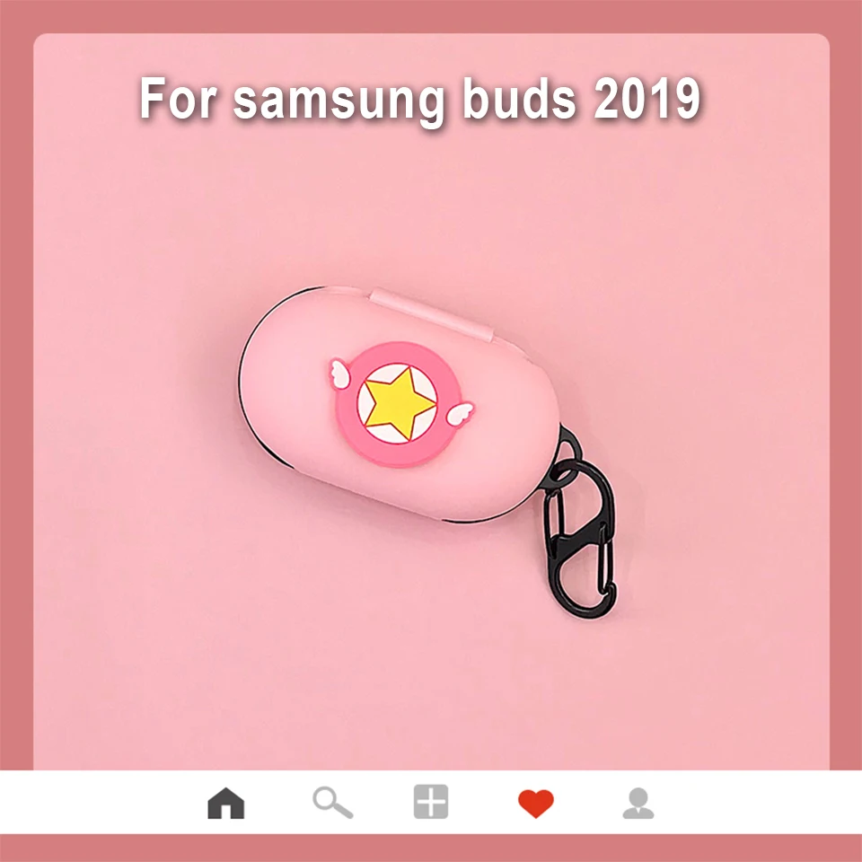 Милый силиконовый чехол для samsung Galaxy Buds, чехол для зарядки, защитный чехол, Bluetooth наушники, мультяшная сумка для девочек - Цвет: without keychain