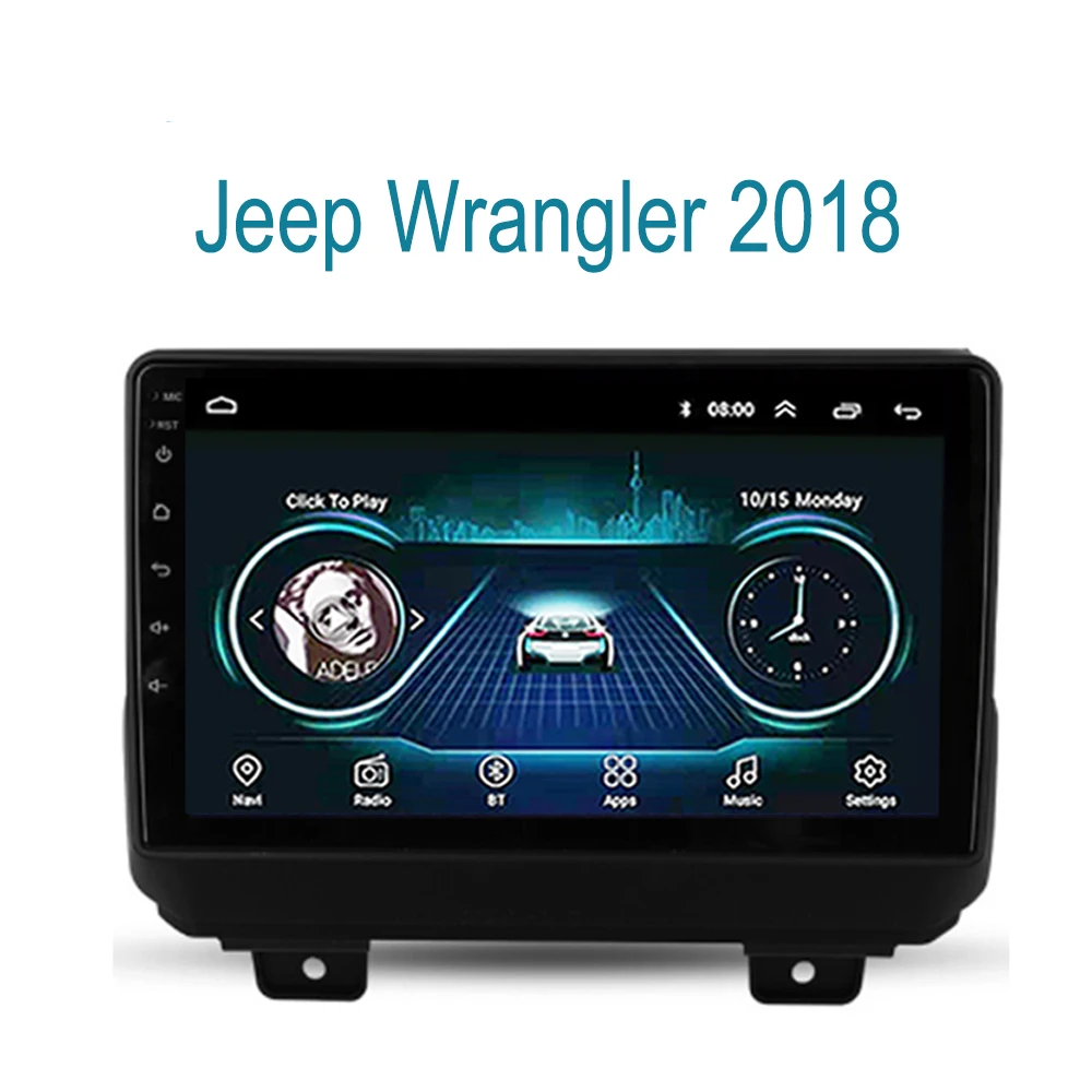 Автомобильное радио для Jeep Wrangler 2018 центральный мультимедийный DVD плеер GPS