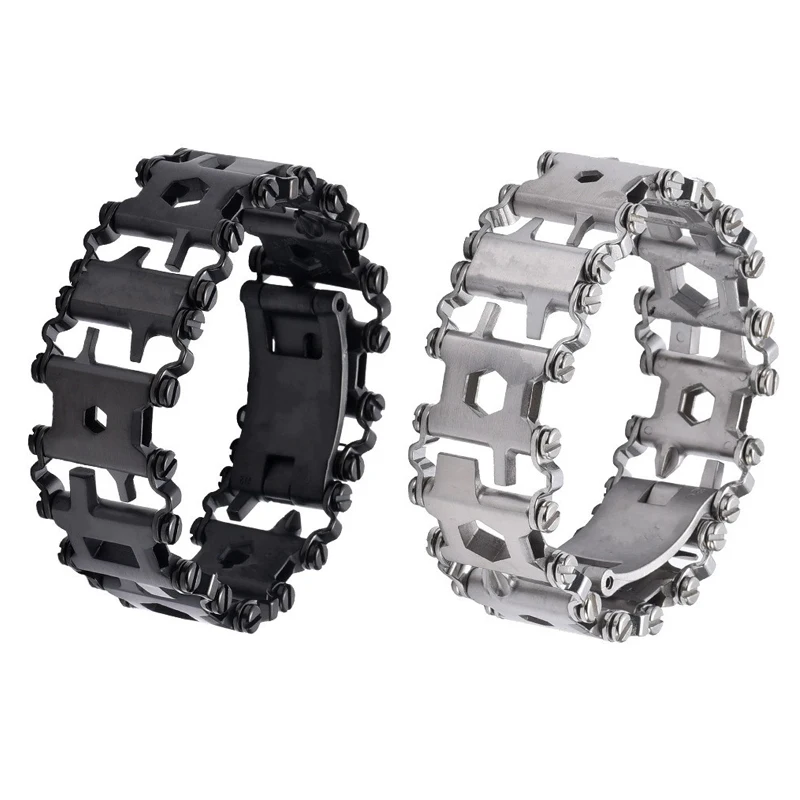 Men Outdoor Spliced Bracelet Multifunctional Wearing Screwdriver Tool Hand Chain Field Survival Bracelet