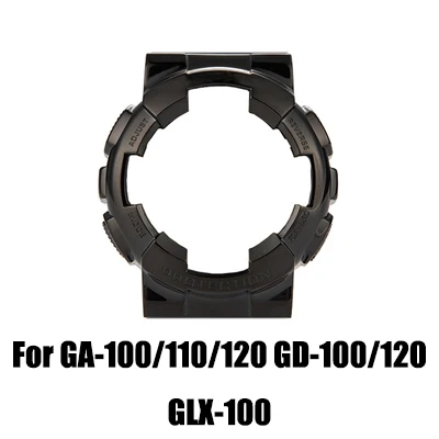 316L Нержавеющая сталь часы чехол и ремень для объектива с оптическими зумом Casio GA-100/110/120 GD-100/120 GLX-100 ремешок для часов для GW-9400 GX-56 GWX-56 чехол - Цвет ремешка: Black GA-100