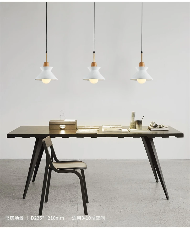 Modern Simple Led Pendant Lights Wooden Designer Sofa Side Home Decor Hanging Lamps Dining Room Restaurant Bar Light Fixtures