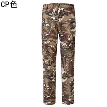 ESDY мужские брюки Акула кожа мягкий чехол брюки осень и зима открытый флис теплый камуфляж