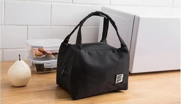 Однотонная женская сумка для обеда, 1 шт., водонепроницаемая сумка для еды Bento, термоизолированная сумка для обеда, сумка-холодильник, сумка для обеда Bento
