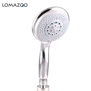

LOMAZOO 5 Modes Handheld Shower Head Bathroom Shower ABS Plastic Bathroom Shower Head Big Panel Round
