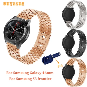 

Metal watch band 22mm For Samsung Galaxy 46mm/gear S3 strap Replacement wristband For huawei watch GT with adjust tool Bracelet