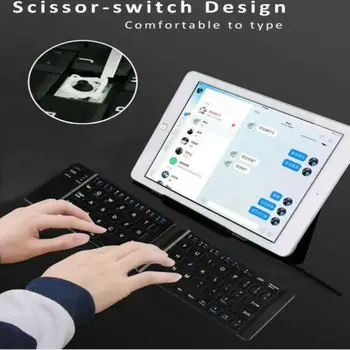 

Mini Folding Portable Ultra-thin Wireless Bluetooth keyboard Touchpad Smart For iOS Android Microsoft