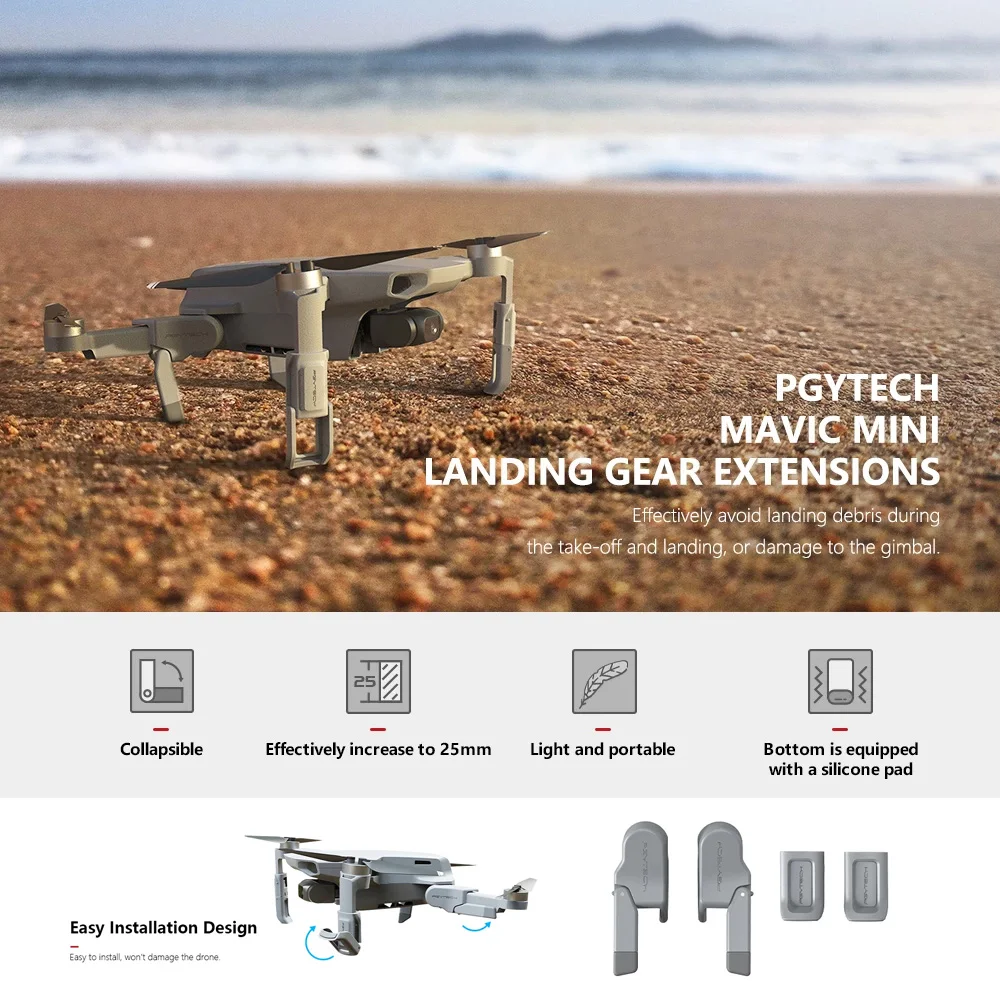 PGYTECH DJI Mini 2 Расширенная посадочная Шестерня поддерживающая защита удлинители для