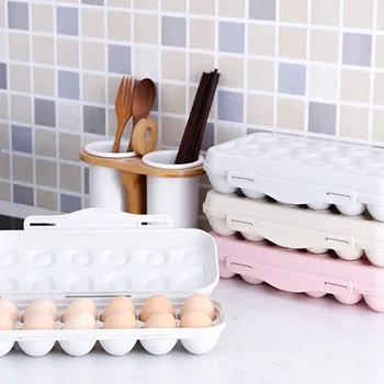 

Kitchen Plastic Sotrage Boxes Eggs Storage Case Multiple Grids Holder for Refrigerator Eggs Keep Freshing Organizer Container
