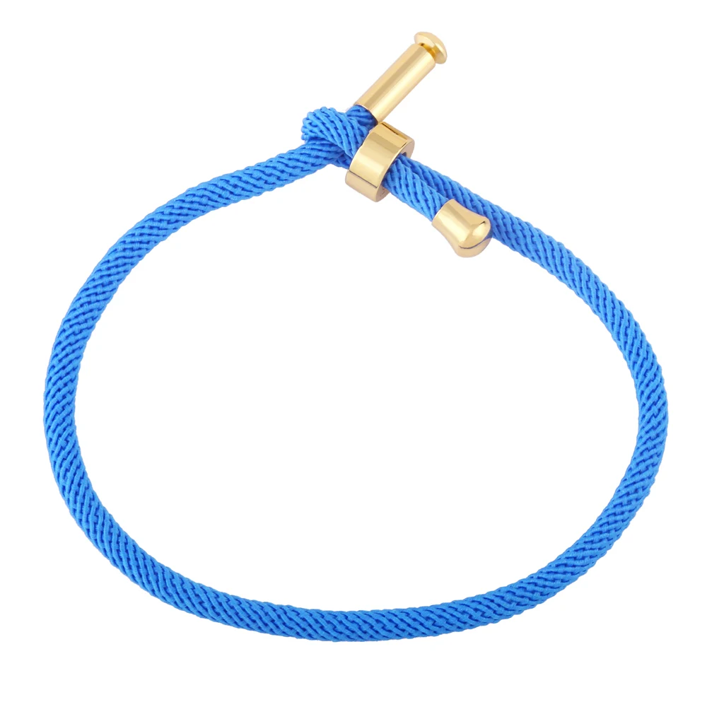 OCESRIO Colorful Adjustable Cotton Red Rope Bracelet Chain Gold Plated  Copper DIY Components for Jewelry Making cana002