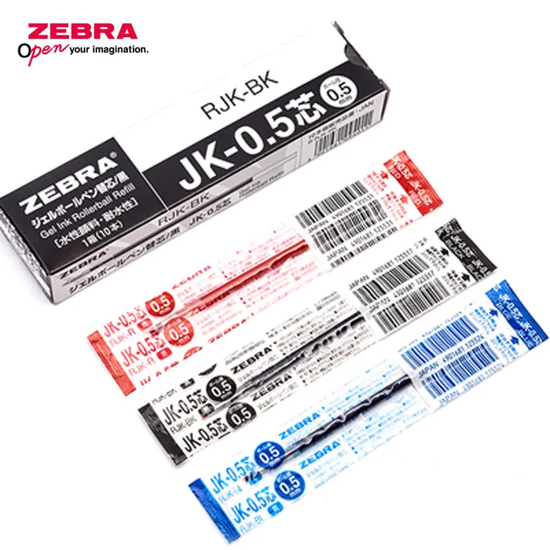 Zebra JK-0.4 Ersatzminen – 10 Stück, Schwarz, 0,4 Mm Für SARASA Stifte