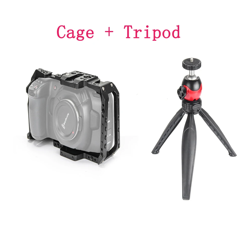 Cage and tripod EachRig BMPCC 4K клетка для камеры BMPCC 4K 6K карманная клетка для камеры DSLR - Цвет: Cage and tripod