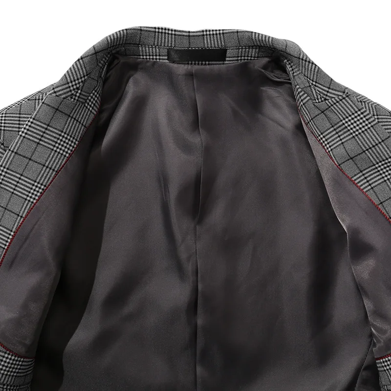 Zogaa 2019 New Fahsion Men's Korean Version Suits Long-sleeved Thin Section Plaid Small Suits Men's Casual Professional Suits Zogaa 2019 New Fahsion Men's Korean Version Suits Long-sleeved Thin Section Plaid Small Suits Men's Casual Professional Suits