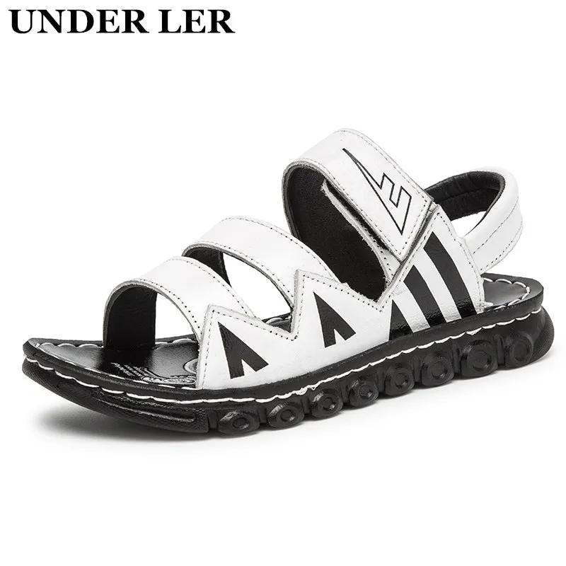 

2020 New Summer Kids Sandals Fashion Sandalias Childrens Shoes Non-slip Soft Bottom Leather Boys Sandals for Children