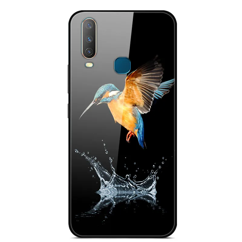 Закаленное стекло Чехол для Vivo U10 Case Жесткий ПК Красочная задняя крышка для Vivo U3X U 3X Чехол для ТПУ Бампер для Vivo U 10 vivoU10 - Цвет: 6
