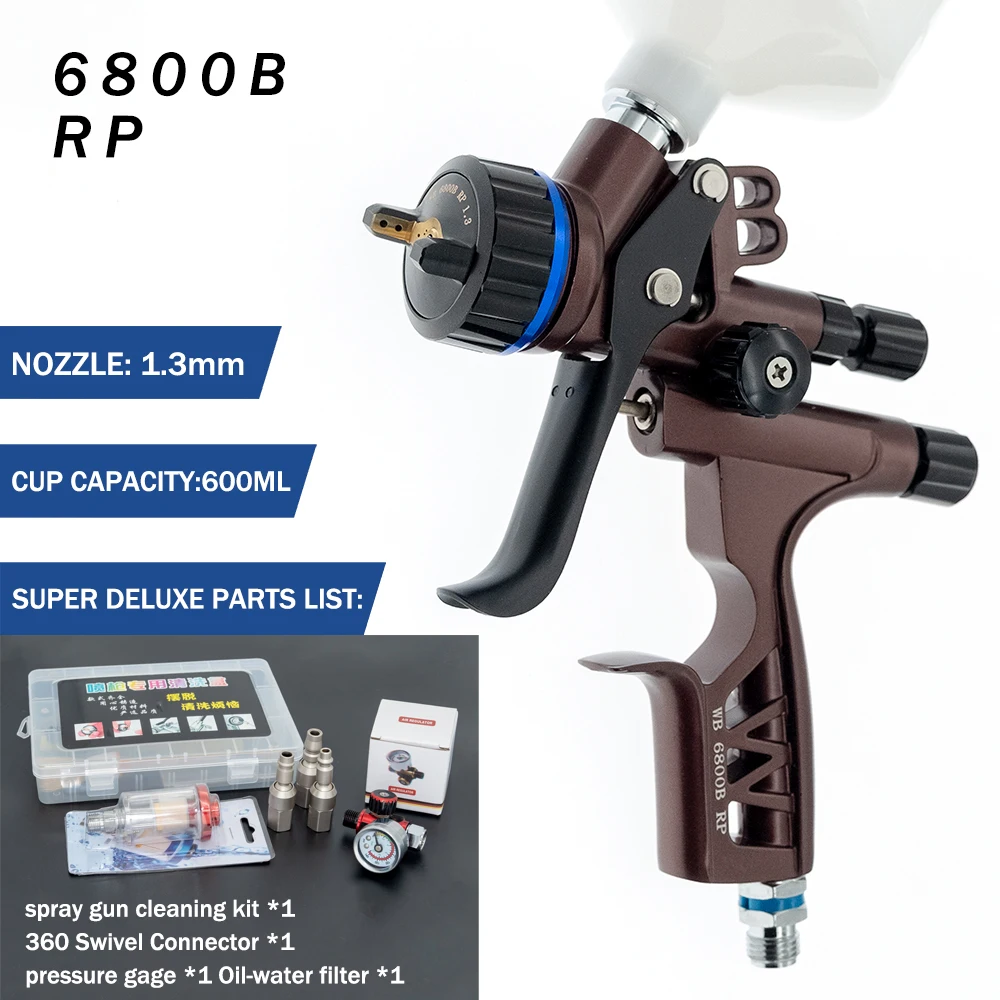 cheap!!!- High Atomization RP Spray Gun For Cars 1.3mm Sprayer Painting
Tool Air Paint Sprayer 6800B Airbrush Pneumatic Gun