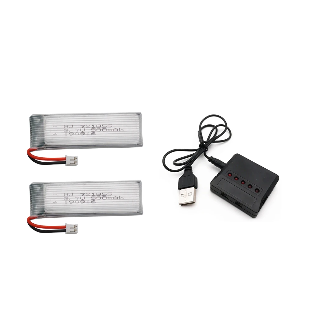 5 шт. Limskey Lipo батарея 1S 3,7 V 3,8 V 500mAh 30C 1S перезаряжаемые батареи с PH2.0 разъем для внутреннего гоночного дрона игрушка - Цвет: 2pcs with 5in1