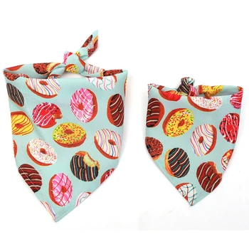 

Colorful Doughnut Pattern Pet Dog Decorative Accessory Cotton Collar Bandanas Puppy Cats Scarfs Bibs HOT