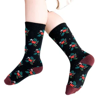 

Floral Crew Socks Colorful Casual 1-8 Years Knee High Hosiery Warm Floral Socks Cotton Knitting Winter Spring Lovely Sockings