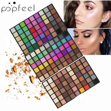 POPFEEL 162Color Matte Eyeshadow Palette Long-Effect Eye Shadow Powder Waterproof Highlighter Shimmer Makeup Pigment Eye Shadow