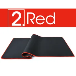 Premium Large Waterproof Gaming Mouse Pad - Anti - Slip Natural Rubber Desk Mat with Locking Edge - 80 x 30 cm (Red)