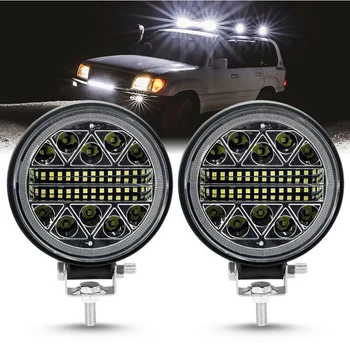 

6000K Working Light White With Mounting Bracket Exterior Lamps 2pcs 4inch LED