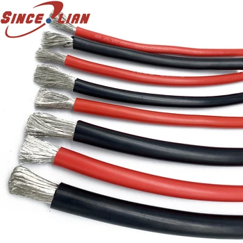 

10meter high temperature Silicone Cable Cord 10 12 14 15 16 18 20 22 24 26 AWG 5m red 5m black Silicon Wire Tinned Koper Cable