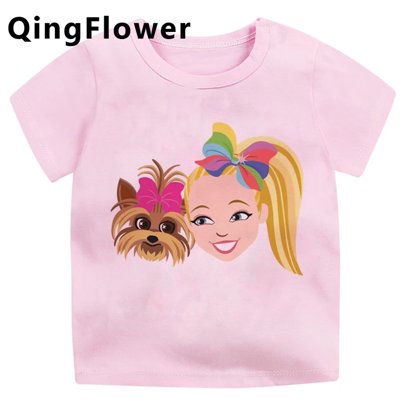 Футболка Jojo Siwa Kawaii Anime Harajuku для девочек Ullzang симпатичная забавная мультяшная