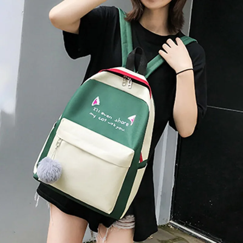 LOOZYKIT 3 шт./компл. точечная печать холст рюкзак Для женщин школьные сумки для подростков путешествия рюкзаки женский школьный рюкзак
