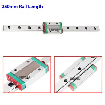 

HighQ 250mm Miniature CNC Linear Rail Sliding Motion Mini Slide Rail Linear Guide W/ MGN12H Sliding Block for CNC 3D Printer DIY
