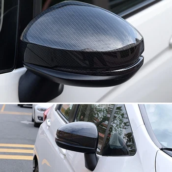 

Carbon Fiber ABS Rearview Side Mirror Strip Cover Trim for Honda Jazz Fit GK5 2014-2020