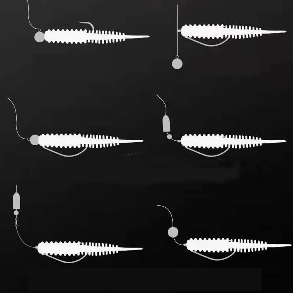 AS 50pcs T  Ʈ ̳   5.5cm6.5cm7.5cm Texan Jig Softjerk Wobbler Shiner ׾̽ ΰ Ǹ Swimbait